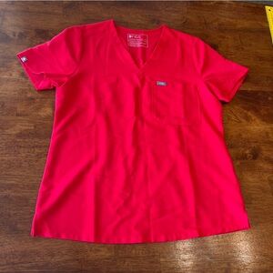 Figs Women's Top in Bright Red